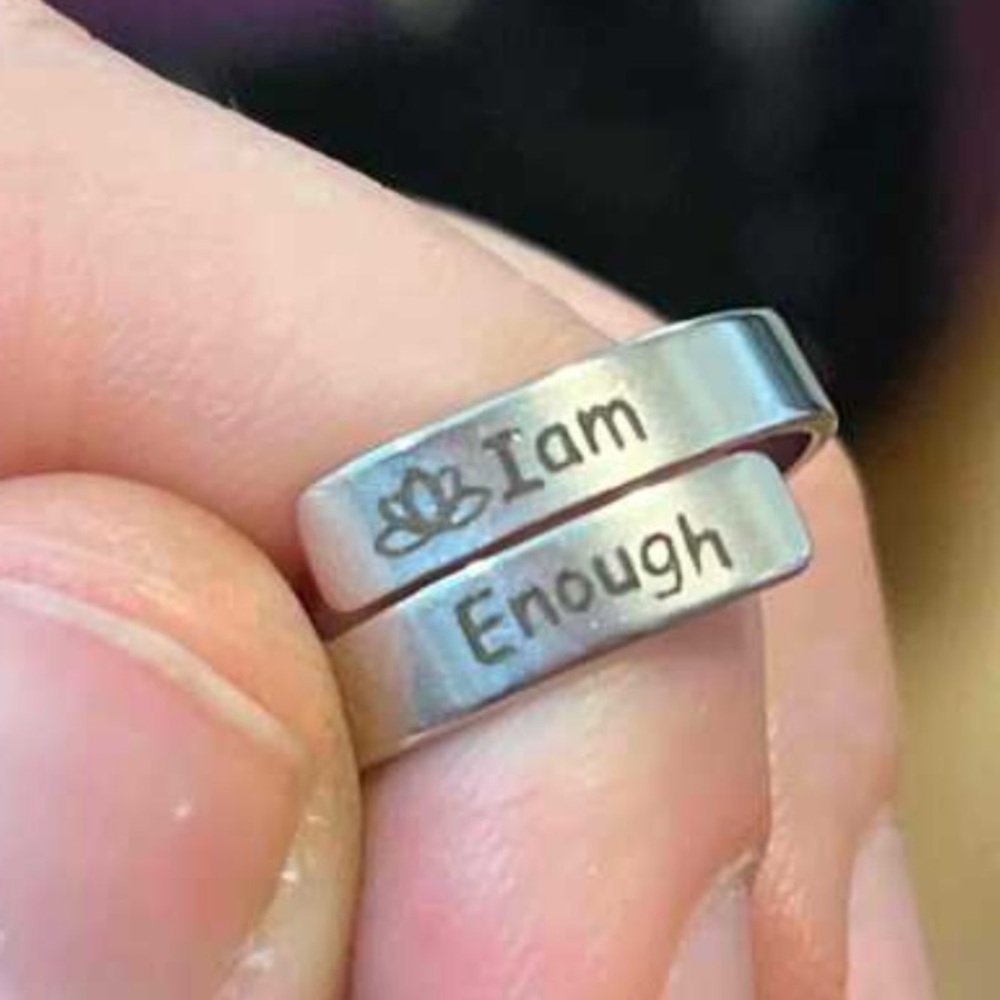 Inspirational Wrap Ring Minimalist Engraved Design